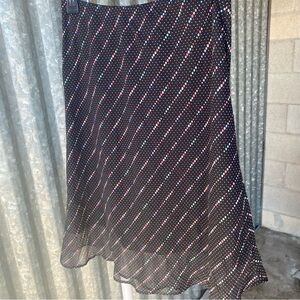 Y2K Black Multicolor Polkadot Whimsy Skirt Size 8